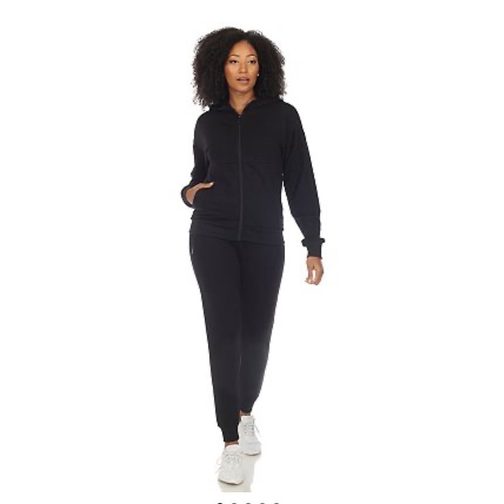 White Mark Fleece Lined Tracksuit Set